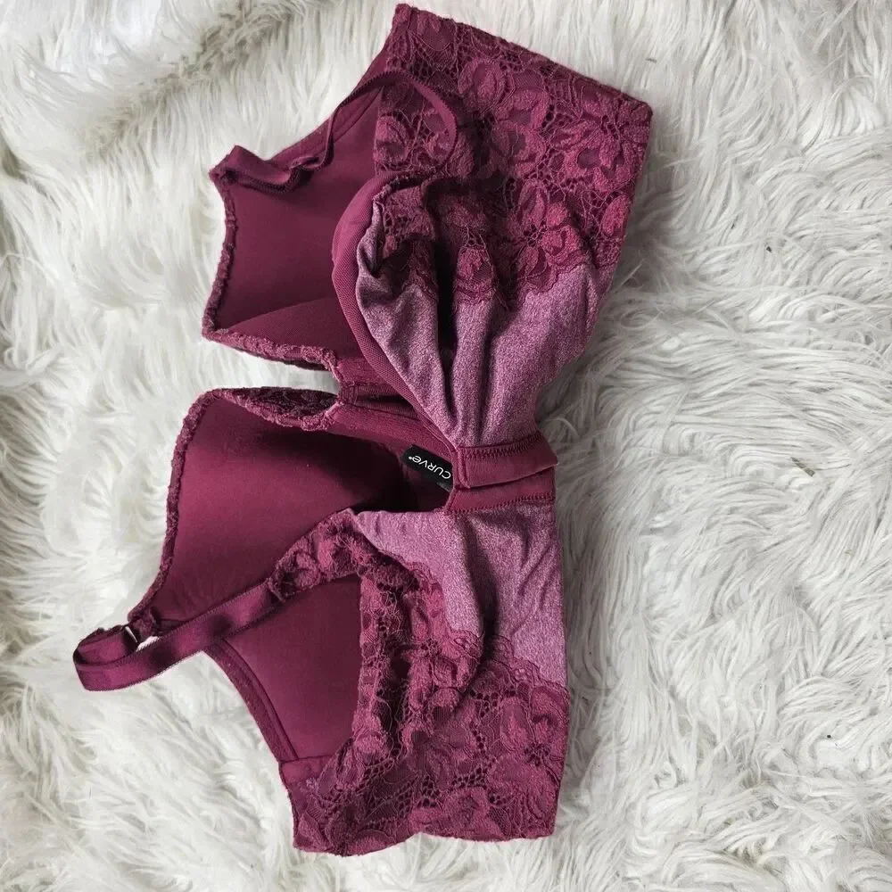 Torrid T Shirt Lightly Lined Heather Cozy Lace 360 Back Smoothing Bra 42D